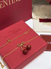 Kitlife Valentino Red Cherry and Gold Bow Necklace - 5