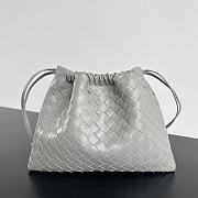 Kitlife Bottega Veneta Medium Dustbag In Intrecciato Grey Calf Leather 796728 32x23x1cm  - 1