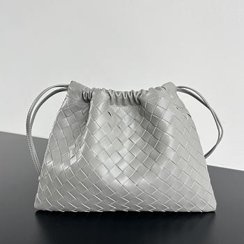 Kitlife Bottega Veneta Medium Dustbag In Intrecciato Grey Calf Leather 796728 32x23x1cm 
