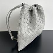 Kitlife Bottega Veneta Medium Dustbag In Intrecciato Grey Calf Leather 796728 32x23x1cm  - 2