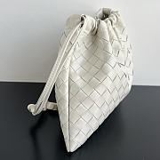 Kitlife Bottega Veneta Medium Dustbag In Intrecciato White Calf Leather 796728 32x23x1cm  - 2