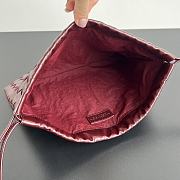 Kitlife Bottega Veneta Medium Dustbag In Intrecciato Burgundy Calf Leather 796728 32x23x1cm  - 5