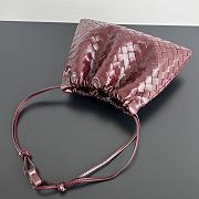 Kitlife Bottega Veneta Medium Dustbag In Intrecciato Burgundy Calf Leather 796728 32x23x1cm  - 3