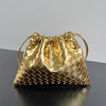 Kitlife Bottega Veneta Medium Dustbag In Intrecciato Gold Calf Leather 796728 32x23x1cm