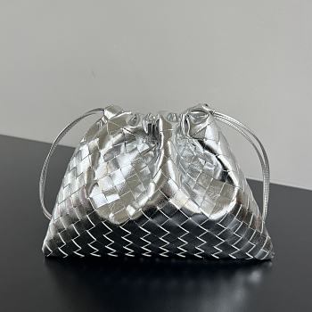 Kitlife Bottega Veneta Medium Dustbag In Intrecciato Silver Calf Leather 796728 32x23x1cm 