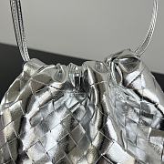 Kitlife Bottega Veneta Medium Dustbag In Intrecciato Silver Calf Leather 796728 32x23x1cm  - 2