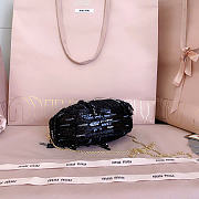 Kitlife Miu Miu Wander Mini Bag With Black Crystal and Sequin Fringe 17.5x14x5.5cm - 6