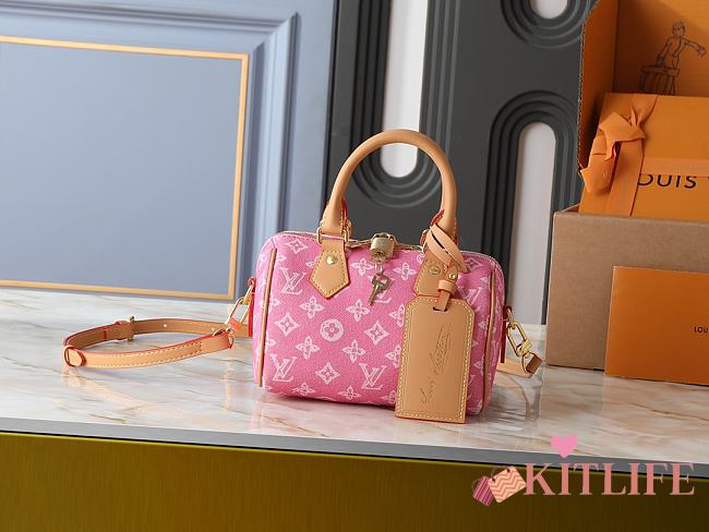 Kitlife Louis Vuitton Speedy Bandoulière 20 Bag Pink M27530 20.5x13.5x12cm - 1
