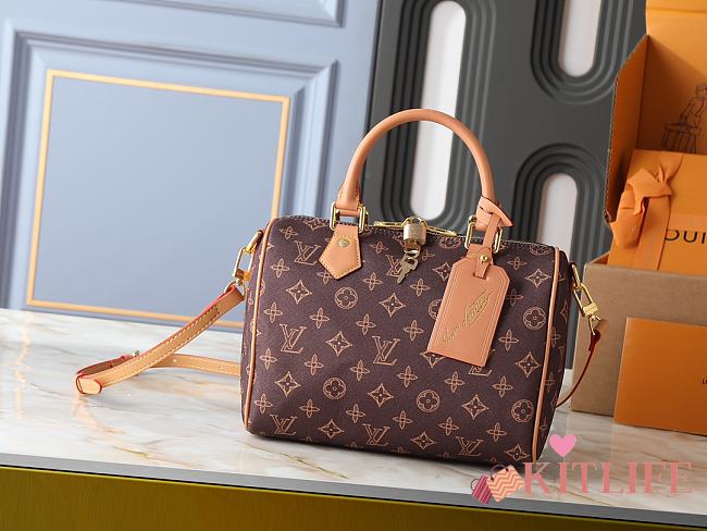 Kitlife Louis Vuitton Speedy Bandouliere 25 Bag Monogram Origine Ebène M27528 25x19x15cm - 1