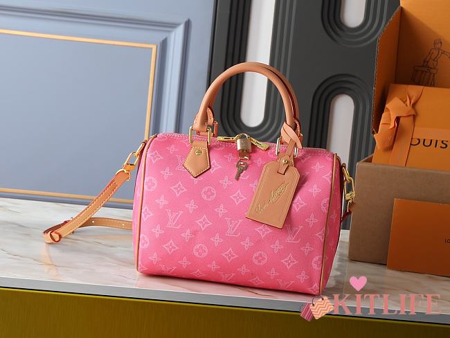 Kitlife Louis Vuitton Speedy Bandouliere 25 Bag Monogram Origine Rose Ruban M27528 25x19x15cm  - 1