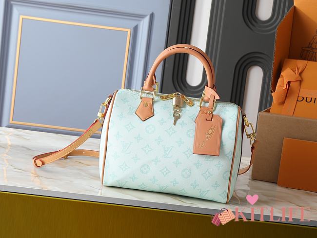 Kitlife Louis Vuitton Speedy Bandouliere 25 Bag Light Green M27528 25x19x15cm - 1