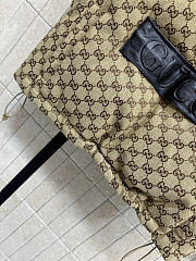 Kitlife Gucci GG Canvas Gilet With Leather Label Camel And Dark Brown  - 5