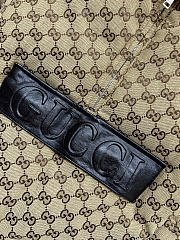 Kitlife Gucci GG Canvas Gilet With Leather Label Camel And Dark Brown  - 2