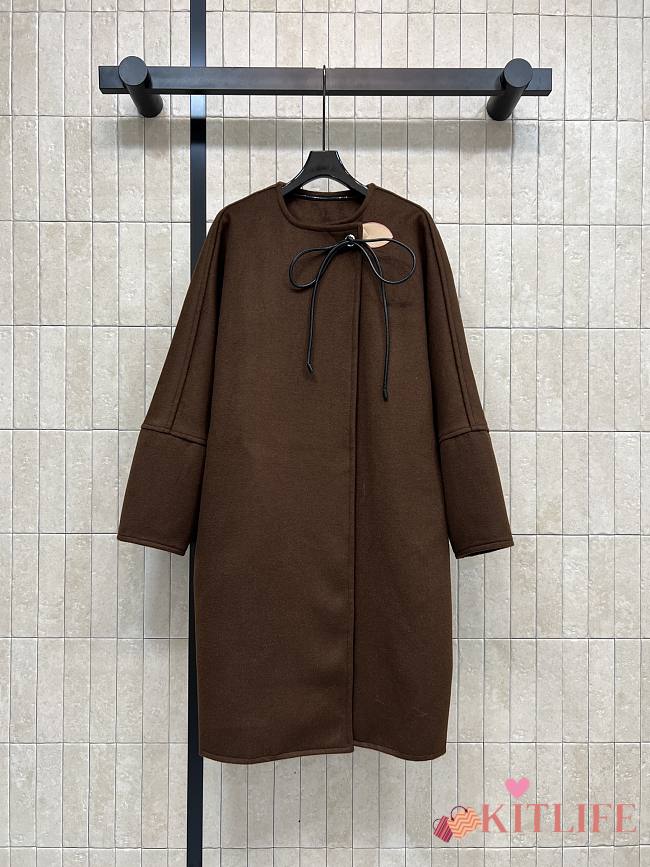 Kitlife Louis Vuitton Brown Wool Belted Long Coat  - 1