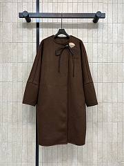 Kitlife Louis Vuitton Brown Wool Belted Long Coat  - 1
