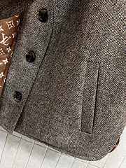 Kitlife Louis Vuitton Monogram Scarf Gilet Grey & Brown - 2