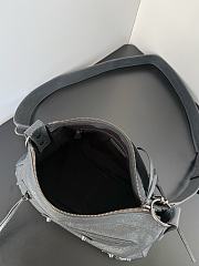 Kitlife Balenciaga Le City Moto Medium Bag in Grey Lambskin 27.9x19x13.9cm - 5