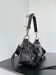 Kitlife Balenciaga Le City Moto Medium Bag in Black Lambskin 27.9x19x13.9cm  - 5