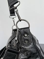 Kitlife Balenciaga Le City Moto Medium Bag in Black Lambskin 27.9x19x13.9cm  - 3