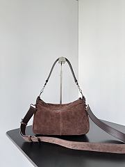 Kitlife Balenciaga Le City Moto Medium Bag in Dark Brown Suede 27.9x19x13.9cm  - 6