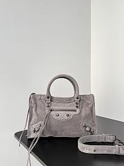 Kitlife Balenciaga Le City Bag in Grey Suede Leather 30x20x10cm - 1
