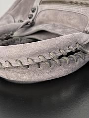 Kitlife Balenciaga Le City Bag in Grey Suede Leather 30x20x10cm - 2