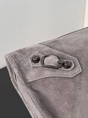Kitlife Balenciaga Le City Bag in Grey Suede Leather 30x20x10cm - 3
