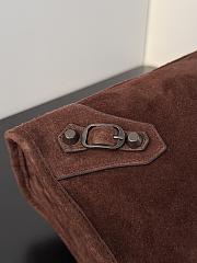 Kitlife Balenciaga Le City Bag in Dark Brown Suede Leather 30x20x10cm  - 5