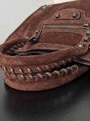 Kitlife Balenciaga Le City Bag in Dark Brown Suede Leather 30x20x10cm  - 4