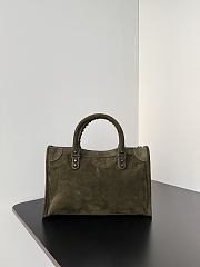 Kitlife Balenciaga Le City Bag in Khaki Suede Leather 30x20x10cm  - 5