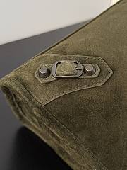 Kitlife Balenciaga Le City Bag in Khaki Suede Leather 30x20x10cm  - 4