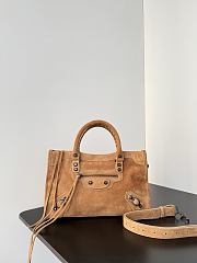 Kitlife Balenciaga Le City Bag in Camel Suede Leather 30x20x10cm  - 1
