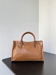 Kitlife Balenciaga Le City Bag in Brown Lambskin 30x20x10cm  - 6