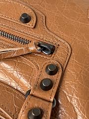 Kitlife Balenciaga Le City Bag in Brown Lambskin 30x20x10cm  - 5