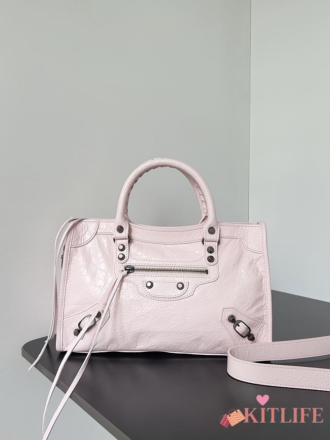 Kitlife Balenciaga Le City Bag in Light Pink Lambskin 30x20x10cm  - 1