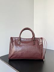 Kitlife Balenciaga Le City Bag in Burgundy Lambskin 30x20x10cm  - 4