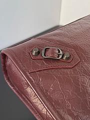 Kitlife Balenciaga Le City Bag in Burgundy Lambskin 30x20x10cm  - 2