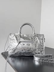 Kitlife Balenciaga Le City Bag in Silver Lambskin 30x20x10cm  - 1