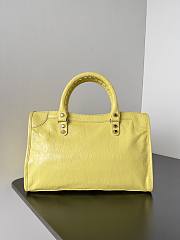 Kitlife Balenciaga Le City Bag in Yellow Lambskin 30x20x10cm  - 5