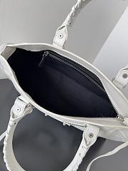 Kitlife Balenciaga Le City Bag in White Lambskin 30x20x10cm  - 5