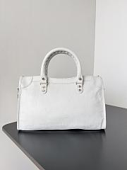 Kitlife Balenciaga Le City Bag in White Lambskin 30x20x10cm  - 2