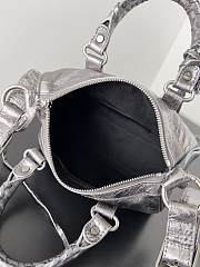 Kitlife Balenciaga Le Cagole Mini Silver Duffel Bag 20x14x12cm - 6