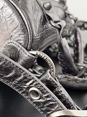 Kitlife Balenciaga Le Cagole Mini Silver Duffel Bag 20x14x12cm - 5