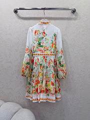 Kitlife Zimmerma Floral Short Dress Yellow & White  - 4