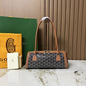 Kitlife Goyard Bonbonniere Bag Black & Brown 30x10.5x12cm 
