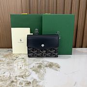 Kitlife Goyard Goyardine Saint-Gabriel Compact Wallet Black 12x2.5x9.3cm - 1