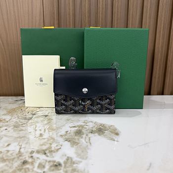 Kitlife Goyard Goyardine Saint-Gabriel Compact Wallet Black 12x2.5x9.3cm
