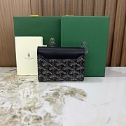 Kitlife Goyard Goyardine Saint-Gabriel Compact Wallet Black 12x2.5x9.3cm - 6
