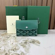 Kitlife Goyard Goyardine Saint-Gabriel Compact Wallet Green 12x2.5x9.3cm  - 1