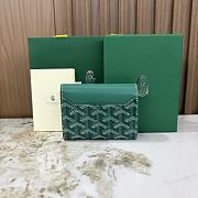 Kitlife Goyard Goyardine Saint-Gabriel Compact Wallet Green 12x2.5x9.3cm  - 6